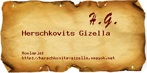 Herschkovits Gizella névjegykártya