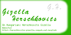 gizella herschkovits business card